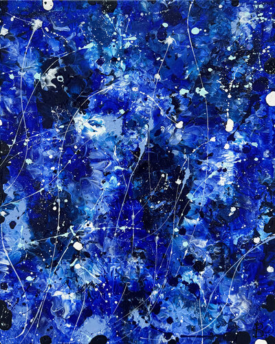 Deep Blue I - Abstract Expressionism van Bridget Bradley, Schilderij te koop op Singulart