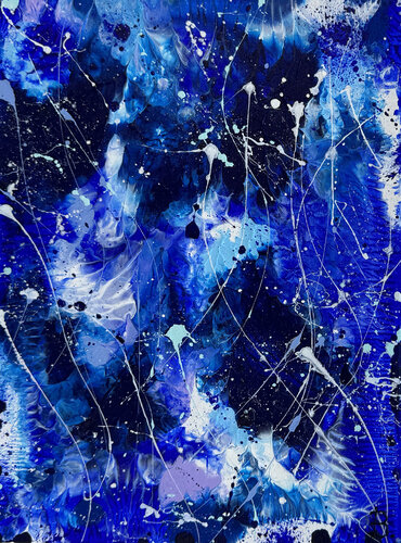 Ethereal Blue I - Abstract Expressionism van Bridget Bradley, Schilderij te koop op Singulart