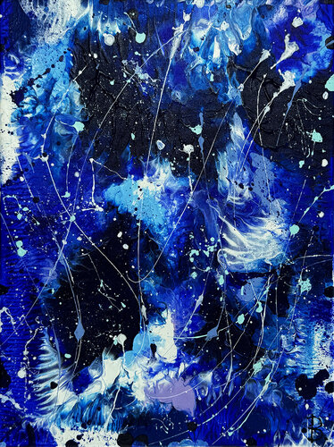 Ethereal Blue II - Abstract Expressionism van Bridget Bradley, Schilderij te koop op Singulart
