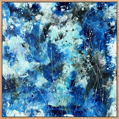 Azure Waters II - Abstract Expressionism Original Ocean Painting by Bridget Bradley, Painting for Sale on Singulart