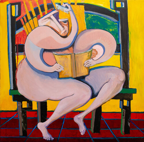 seated nude # 1 by michael cox, Painting for Sale on Singulart