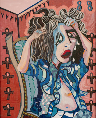 seated nude #3 van michael cox, Schilderij te koop op Singulart