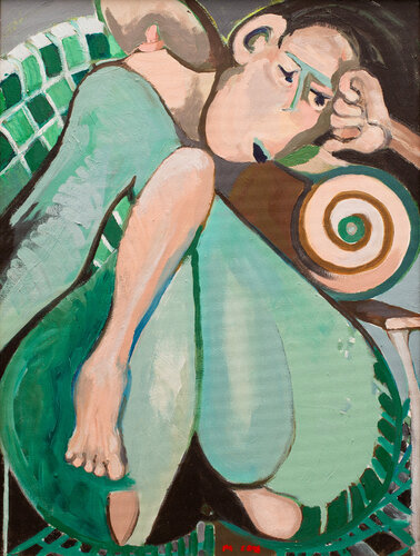 seated nude #5 van michael cox, Schilderij te koop op Singulart