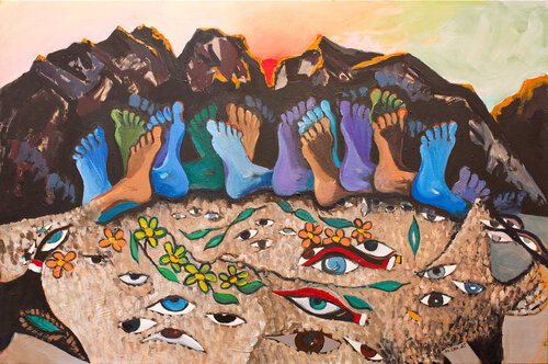 " the foothills" di michael cox, Pittura in vendita su Singulart