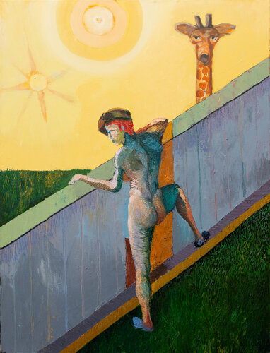 " the fence # 1" van michael cox, Schilderij te koop op Singulart