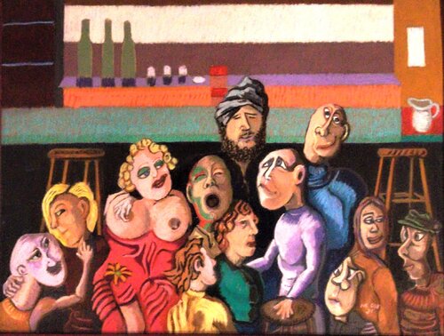 " titty bar " de michael cox, Otros medios a la venta en Singulart