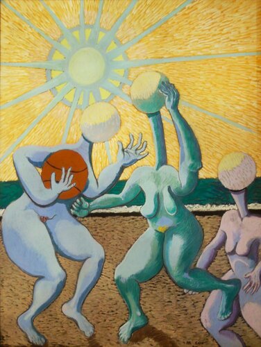 B ball at the beach par michael cox, Dessin en vente sur Singulart