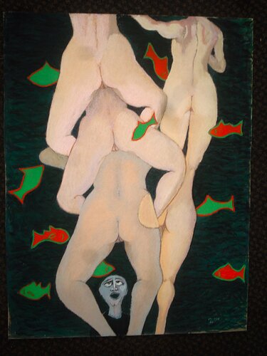 " water sports " par michael cox, Dessin en vente sur Singulart