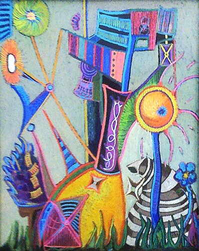 " my potted plants" van michael cox, Schilderij te koop op Singulart