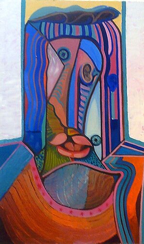 " Face card " par michael cox, Peinture en vente sur Singulart