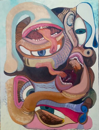 " the kiss series #8 " by michael cox, Painting for Sale on Singulart
