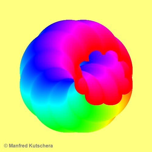 moderne digitale Kunst, mehr unter  https://www.ki-kunst.eu/moderne-kunst/ovale-kreise/groesse-90x100x85, Artikel-Nr.: 20250629171416 di Manfred Kutschera, Digitale in vendita su Singulart