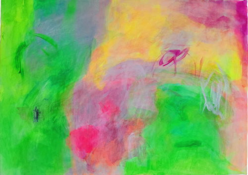 Summer Day Abstract Landscape Painting von Mila Bozic, Malerei kaufen auf Singulart