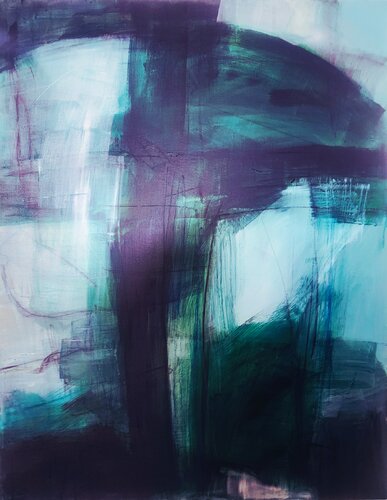 Emerald Darkness Abstraction von Mila Bozic, Malerei kaufen auf Singulart