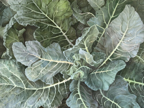 Romanesco leaves de Diana Howard, Pintura a la venta en Singulart