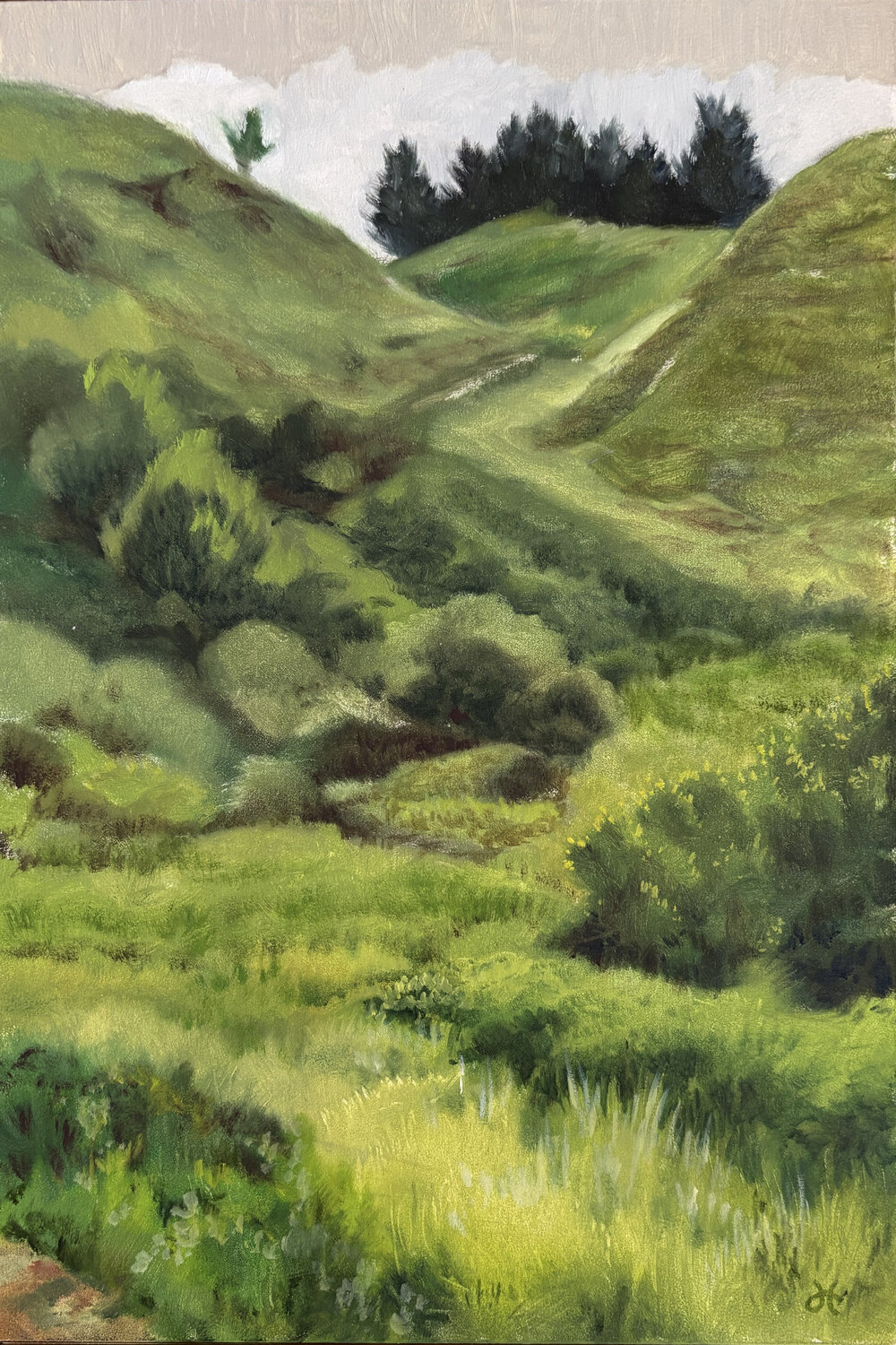 Scorrybreac hike Diana Howard Original painting for sale