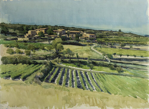 Gehöft in der Provence, 1968 von Volker Koy, Malerei kaufen auf Singulart
