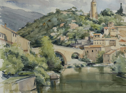 Olargues, Languedoc, 2004 von Volker Koy, Malerei kaufen auf Singulart