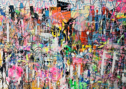 Crazy in love again di Jules Burmeister, Pittura in vendita su Singulart
