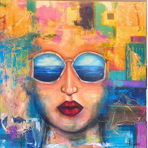 ROCIO VILLAMIZAR  -PURA VIDA von Eileen Contreras -Art Curator-, Malerei kaufen auf Singulart