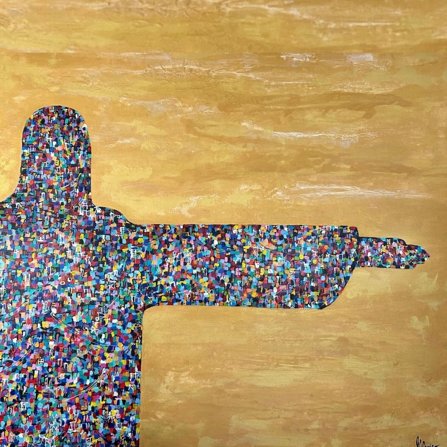 ROCIO VILLAMIZAR - CRISTO REDENTOR Eileen Contreras -Art Curator- Originalgemälde zu verkaufen