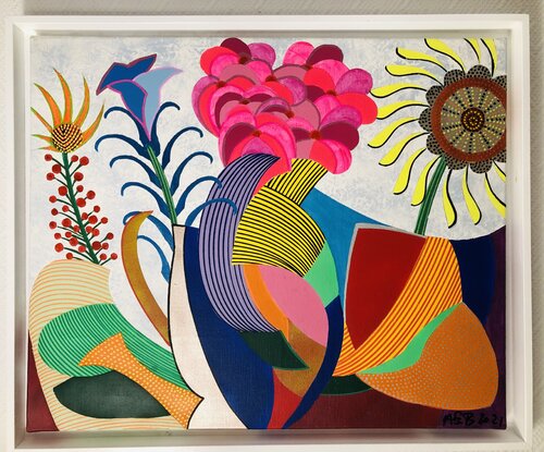 FLEURS III van Alain Edouard BILLAT, Schilderij te koop op Singulart