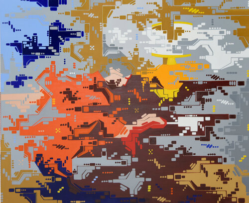 Interferenze 47 - Pulizie di casa di Aurelio Gaiga, Pittura in vendita su Singulart