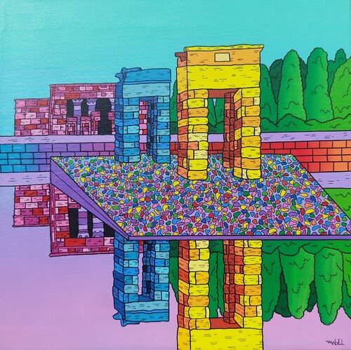 Templo de Debod by Mabel Blasco, Painting for Sale on Singulart