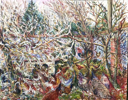 Plum Blossom par Phoebe Cope, Peinture en vente sur Singulart