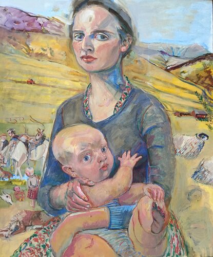Mother and Child van Phoebe Cope, Schilderij te koop op Singulart