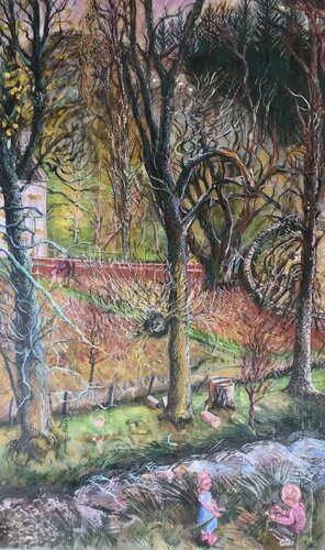 III The Old Hawthorn Quartet (Third of Four panels, discount available for 4 together) von Phoebe Cope, Malerei kaufen auf Singulart