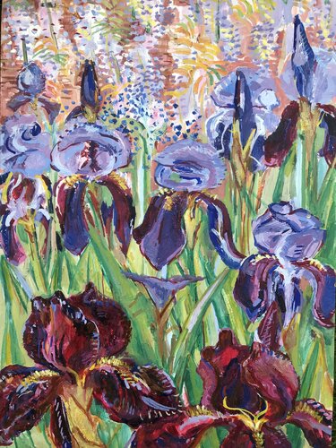 Fleur de Lis - Irises von Phoebe Cope, Malerei kaufen auf Singulart