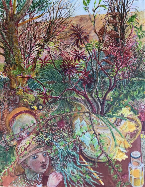 Still life of Pine with Sycamore & Children Phoebe Cope