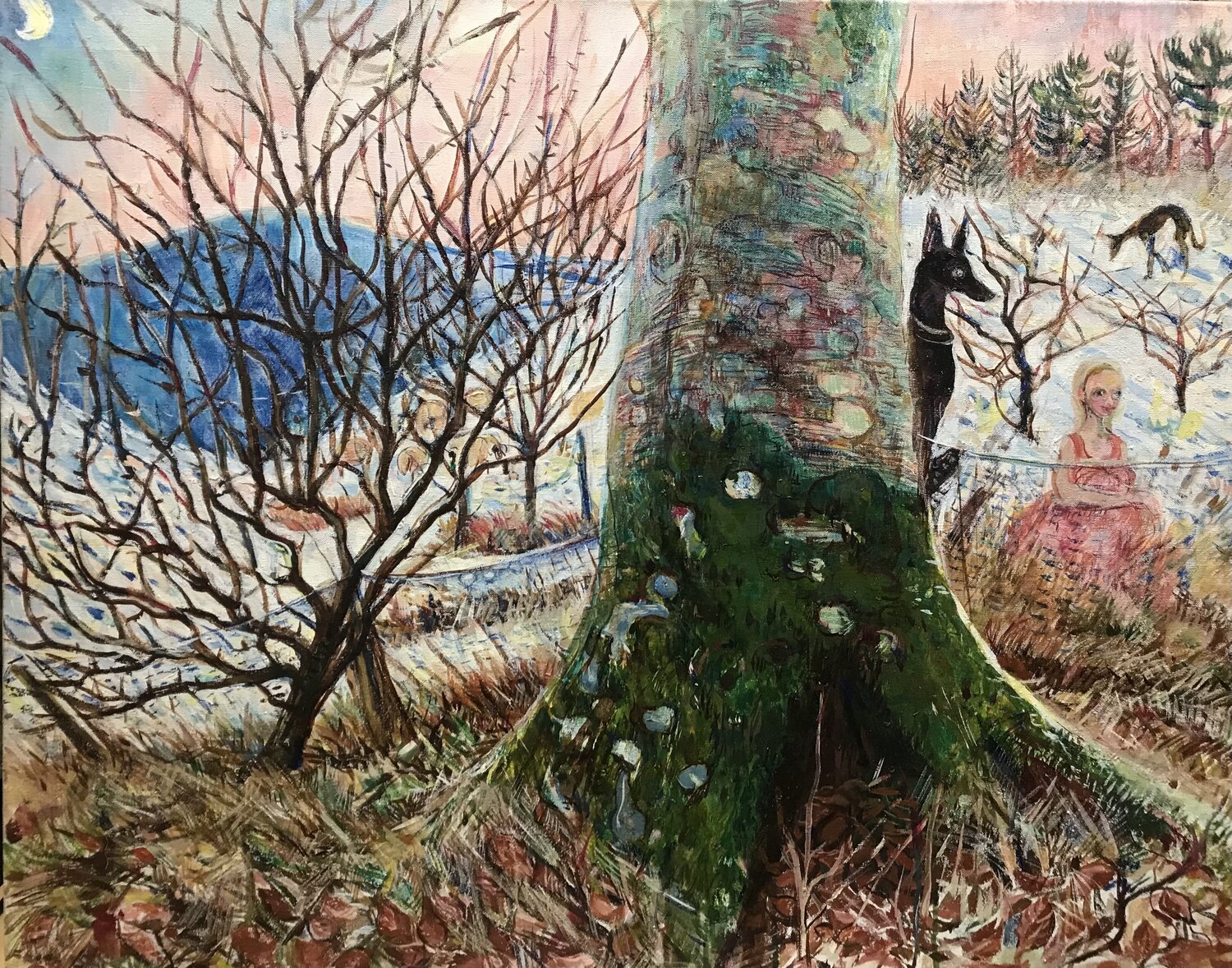The Moss Tree at Dusk Phoebe Cope