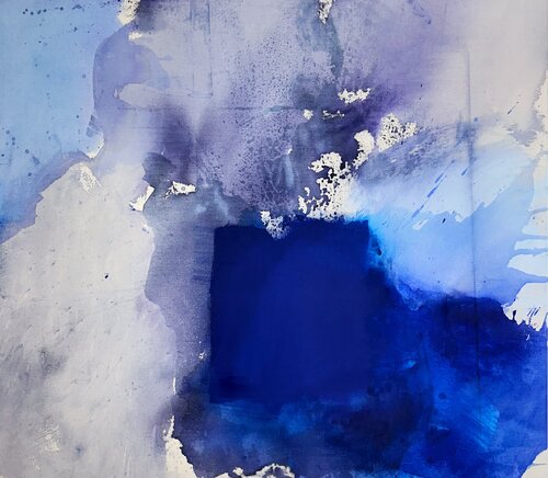 Blue Fields van Manuela Karin Knaut, Schilderij te koop op Singulart