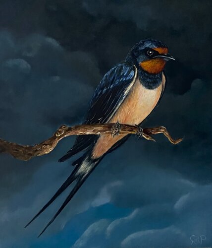In de dreiging, Amid the Threat by Lianne van der Plaat, Painting for Sale on Singulart