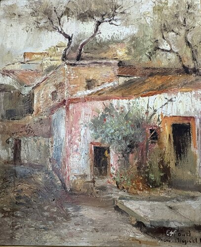Buildings in San Miguel de Allende by Auguste (Gustel) Foust Killat, Painting for Sale on Singulart