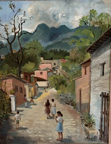 Street in Ajijic, Jalisco, MX de Auguste (Gustel) Foust Killat, Pintura a la venta en Singulart