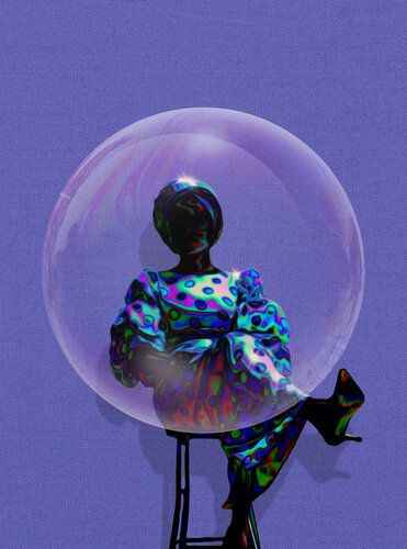 She Sits In Power by kamal obat, Print for Sale on Singulart