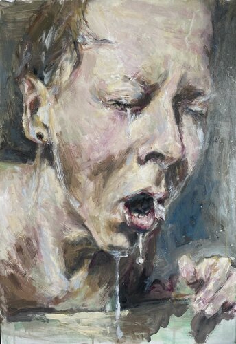 Sous le masque di Hana Sebel, Pittura in vendita su Singulart