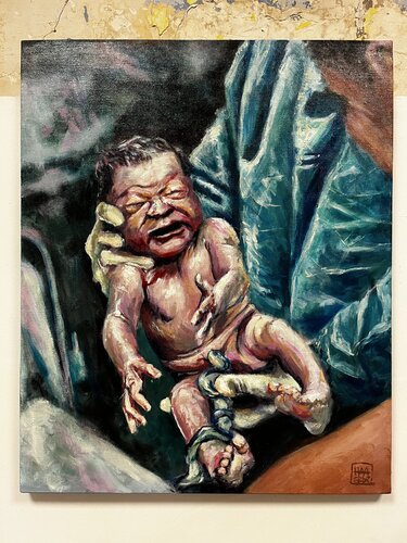 L’écho d’une incertitude by Hana Sebel, Painting for Sale on Singulart