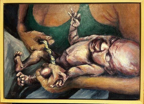 Peau contre peau van Hana Sebel, Schilderij te koop op Singulart