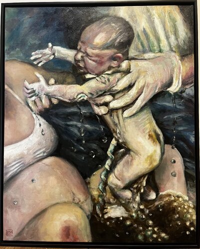 De l’eau à la terre van Hana Sebel, Schilderij te koop op Singulart