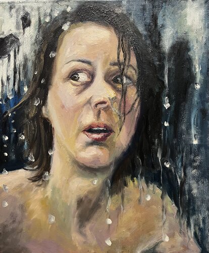 À travers la vitre von Hana Sebel, Malerei kaufen auf Singulart