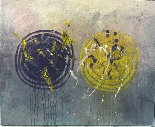 Asymetrie d’impact van Hana Sebel, Schilderij te koop op Singulart