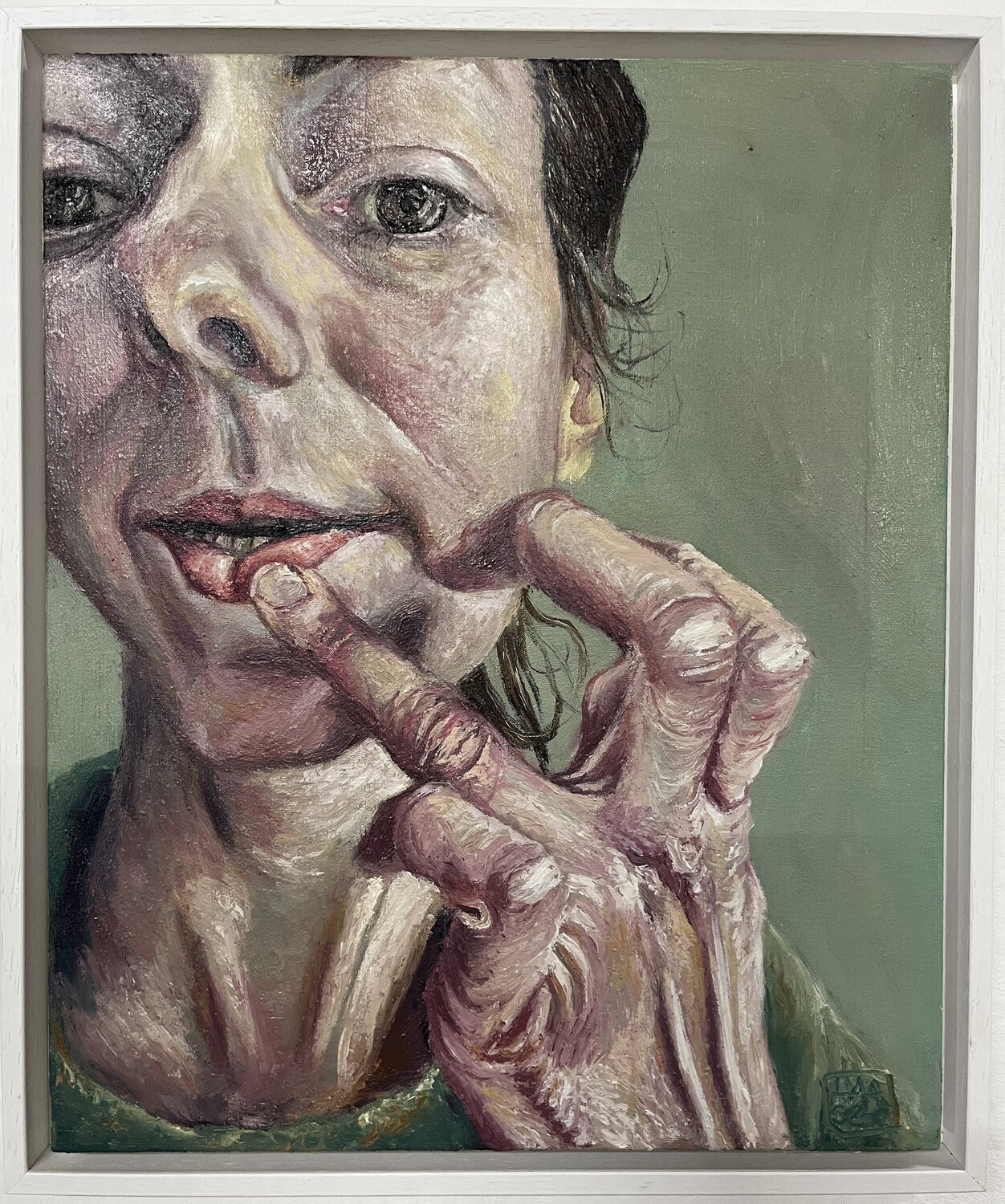 Repetition Vll - Contact minimal Hana Sebel Original painting for sale