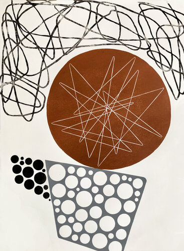 Sisyphus. Linocut/ Monotype von Pedro Mora Frutos, Druck kaufen auf Singulart
