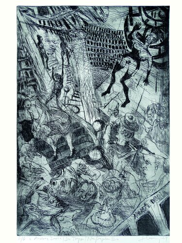 Die Treppe, aus dem Zyklus Andrea Doria by Hartmut Hornung, Print for Sale on Singulart