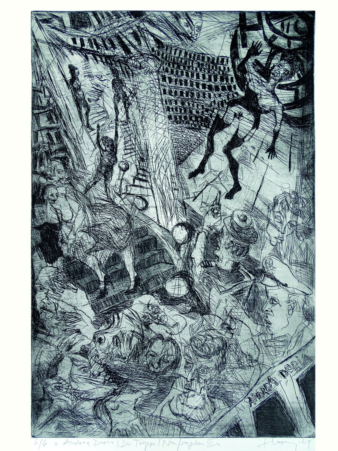 Die Treppe, aus dem Zyklus Andrea Doria Hartmut Hornung Stampa in vendita