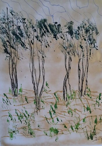 Whispers of Green von Dawn Lim, Werk auf Papier kaufen auf Singulart